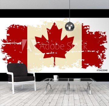 Picture of Canadian grunge flag Vector illustration